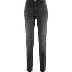 Jeansy damskie: Dżinsy biker z kolekcji Maite Kelly bonprix szary denim used