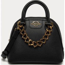 Love Moschino - Torebka. Czarne listonoszki damskie Love Moschino, w paski, ze skóry ekologicznej, na ramię, małe, bez dodatków. Za 779,90 zł.