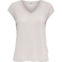 ONLY T-shirt damski Silver y S / SV Neck Lurex Top Jrs Noos Sepia Rose (rozmiar XS). Szare koszulki damskie ONLY, s, bez wzorów, z włókna, bez kołnierzyka. W wyprzedaży za 57,00 zł.