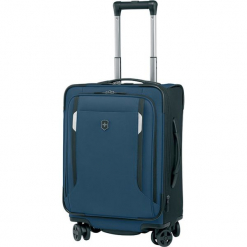 Walizka w kolorze ciemnoniebieskim - (S)36 x (W)51 x (G)23 cm. Niebieskie walizki Victorinox, z materiału. W wyprzedaży za 1029,95 zł.