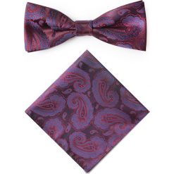 Mucha z poszetką MUW0001433. Czerwone muszki męskie Giacomo Conti, bez wzorów, z mikrofibry, eleganckie. Za 69,00 zł.