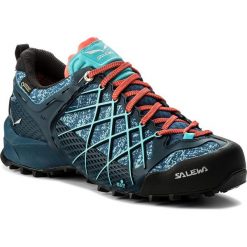 Trekkingi SALEWA - Wildfire Gtx GORE-TEX 63488-8964 Poseidon/Capri. Niebieskie półbuty damskie Salewa, bez wzorów, z tworzywa sztucznego, sportowe, bez obcasa, na sznurówki. W wyprzedaży za 669,00 zł.