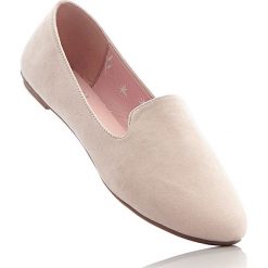Buty wsuwane bonprix jasnoróżowy. Różowe baleriny damskie marki bonprix, bez wzorów, bez obcasa. Za 24,99 zł.