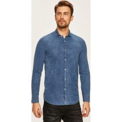 Pepe Jeans - Koszula Dexter. Niebieskie koszule męskie Pepe Jeans, s, bez wzorów, z bawełny, casualowe, z włoskim kołnierzykiem, z długim rękawem. W wyprzedaży za 269,90 zł.