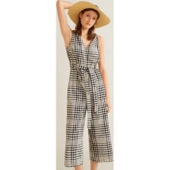 Mango - Kombinezon Lemon2. Czarne kombinezony damskie Mango, s, bez wzorów, z bawełny, bez kołnierzyka, bez rękawów. Za 139,90 zł.