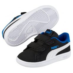 Puma Tenisówki Chłopięce Smash v2 Buck V Ps Black - White-Strong Blue 30. Niebieskie buty chłopięce sportowe Puma, z paskami. Za 159,00 zł.