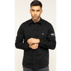 Koszula Tommy Jeans Twill Pocket DM0DM07496. Czarne koszule męskie Tommy Jeans, m, bez wzorów, z bawełny, casualowe, bez kołnierzyka, bez rękawów. Za 359,00 zł.