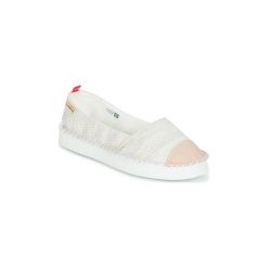 Espadryle Havaianas ORIGINE FLATFORM UP. Białe espadryle damskie Havaianas, bez wzorów, bez obcasa. W wyprzedaży za 116,35 zł.