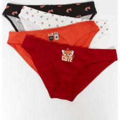Etam - Figi Foxy (4-pack). Czerwone majtki damskie Etam, s, z bawełny. W wyprzedaży za 49,90 zł.