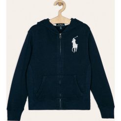 Polo Ralph Lauren - Bluza dziecięca 134-176 cm. Niebieskie bluzy chłopięce Polo Ralph Lauren, z aplikacjami, z bawełny, bez rękawów, z kapturem. Za 339,90 zł.