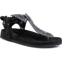 Sandały DEEZEE - WS17310-3 Black. Czarne klapki damskie DeeZee, bez wzorów, ze skóry ekologicznej, bez obcasa. Za 79,99 zł.