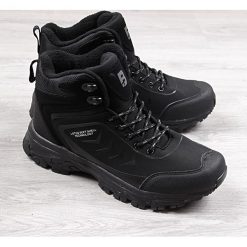 Buty trekkingowe męskie wodoodporne czarne McBraun. Czarne buty trekkingowe męskie McBraun, bez zapięcia. Za 125,99 zł.