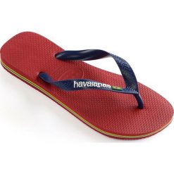 Havaianas - Japonki. Czerwone klapki damskie Havaianas, bez wzorów, z gumy, bez obcasa, na płaskiej podeszwie. W wyprzedaży za 69,90 zł.
