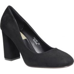 Czółenka na słupku Casu KK08P. Czarne buty ślubne damskie Casu, na słupku. Za 79,99 zł.