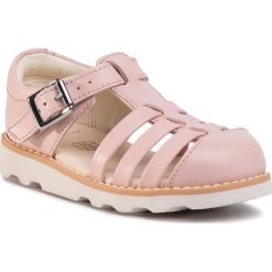 Sandały CLARKS - Crown Stem T 261405376 Pink Leather. Różowe sandały dziewczęce Clarks, ze skóry ekologicznej, bez zapięcia. W wyprzedaży za 149,00 zł.