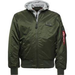 Alpha Industries DE TEC BIG AND TALL Kurtka Bomber dark green. Zielone marynarki męskie Alpha Industries, xxl, bez wzorów, z nylonu. Za 799,00 zł.