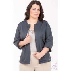 Bluzy rozpinane damskie: Bluza z falbankami Plus