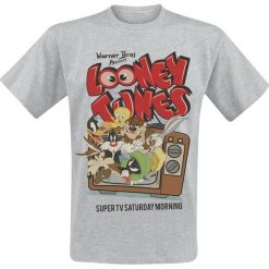 Looney Tunes Retro TV T-Shirt odcienie szarego. Szare t-shirty męskie Looney Tunes, l. Za 74,90 zł.