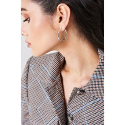 Kolczyki damskie: NA-KD Accessories Asymetryczne kolczyki kółka mini - Silver