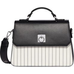 Fiorelli - Torebka. Czarne torebki klasyczne damskie marki Fiorelli, w paski, z materiału, średnie. W wyprzedaży za 219,90 zł.