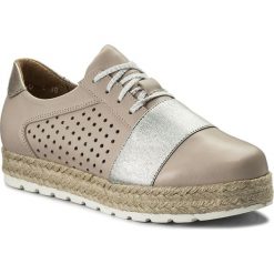 Espadryle ANN MEX - 8606 03S+SR Beż. Brązowe espadryle damskie marki Ann Mex, bez wzorów, ze skóry, bez obcasa, na płaskiej podeszwie, bez zapięcia. W wyprzedaży za 219,00 zł.
