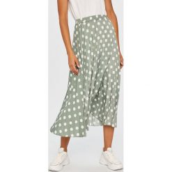 Answear Lab - Spódnica. Zielone spódniczki damskie Answear Lab, na co dzień, s, w grochy, z poliesteru, casualowe, z podwyższonym stanem, midi, rozkloszowane. Za 149,90 zł.