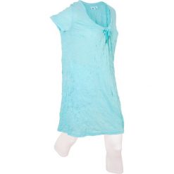Długa tunika z kreszowanego materiału + legginsy 3/4 bonprix morski. Niebieskie tuniki damskie bonprix. Za 79,99 zł.