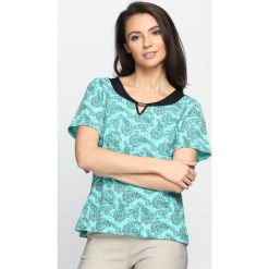 Bluzki damskie: Miętowy T-shirt Mould
