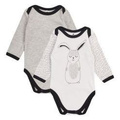 Garnamama Chłopięce Body Zestaw 2szt Rabbits 68 Szare. Szare body niemowlęce Garnamama, bez wzorów, z bawełny, bez rękawów. W wyprzedaży za 28,00 zł.