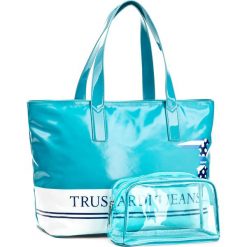 Torebka TRUSSARDI JEANS - Capri 75B00381 U151. Niebieskie torebki klasyczne damskie marki Trussardi Jeans, z jeansu. W wyprzedaży za 219,00 zł.