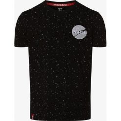 Alpha Industries - T-shirt męski, czarny. Czarne t-shirty męskie Alpha Industries, m, z aplikacjami, eleganckie, bez kołnierzyka. Za 159,95 zł.
