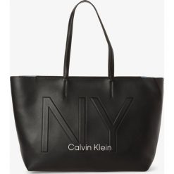 Calvin Klein - Damska torba shopper, czarny. Czarne torby damskie na zakupy Calvin Klein, bez wzorów, eleganckie, z tłoczeniem, bez dodatków. Za 749,95 zł.