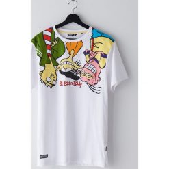 Koszulka z nadrukiem Ed, Edd i Eddy - Biały. Białe koszulki męskie Cropp, s, z nadrukiem, bez kołnierzyka, bez rękawów. Za 59,99 zł.
