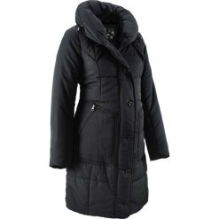 Krótki płaszcz pikowany ciążowy bonprix czarny. Czarne kurtki damskie bonprix, bez wzorów, moda ciążowa, krótkie. Za 249,99 zł.