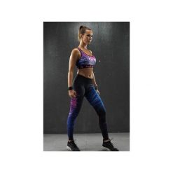 LEGGINSY ELECTRIC. Czarne legginsy damskie marki Feelj!, s, z nadrukiem, z dzianiny, do biegania. Za 149,00 zł.