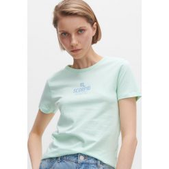 T-shirt z nadrukiem - Turkusowy. Niebieskie t-shirty damskie Reserved, s, z nadrukiem, bez kołnierzyka. Za 39,99 zł.