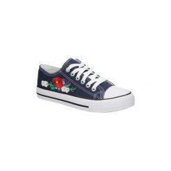 Trampki i tenisówki damskie: Buty Casu Trampki sznurowane haftowane BK6211-3