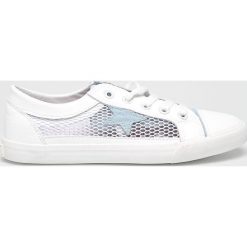 Big Star - Tenisówki. Białe trampki i tenisówki damskie BIG STAR, bez wzorów, ze skóry, na sznurówki. W wyprzedaży za 69,90 zł.