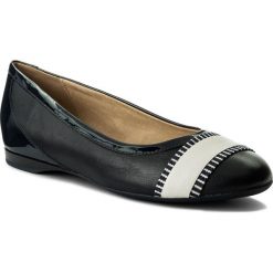 Baleriny GEOX - D Lamulay C D825DC 08554 C4211 Navy/White. Niebieskie baleriny damskie lakierowane Geox, w paski, z materiału. W wyprzedaży za 249,00 zł.