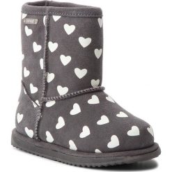 Buty EMU AUSTRALIA - Brumby Heart K11829 Charcoal. Szare śniegowce dziewczęce EMU Australia, bez zapięcia. Za 389,00 zł.