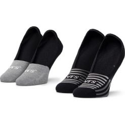 Zestaw 2 par stopek unisex LEVI'S® - 37157-0252 Black/Grey. Czarne skarpetki damskie bez wzorów, z elastanu. Za 29,00 zł.