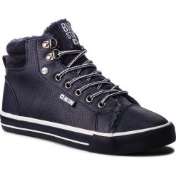 Sneakersy BIG STAR - BB274006 Navy. Niebieskie półbuty damskie marki BIG STAR, na co dzień, bez wzorów, ze skóry ekologicznej, retro, bez obcasa, na płaskiej podeszwie, bez zapięcia. Za 129,00 zł.
