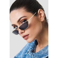 Okulary przeciwsłoneczne damskie: NA-KD Urban Trapezowe okulary przeciwsłoneczne – Black