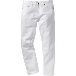 Dżinsy Regular Fit Straight bonprix biały. Białe jeansy męskie bonprix, m, bez wzorów, klasyczne. Za 109,99 zł.