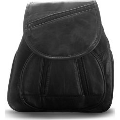 Plecak damski Abruzzo - skóra naturalna czarny. Czarne plecaki damskie marki Abruzzo, ze skóry, eleganckie. Za 129,00 zł.