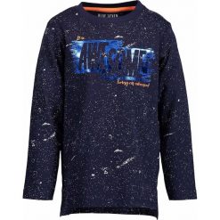 Blue Seven - Longsleeve dziecięcy 92-128 cm. Czarne t-shirty chłopięce Blue Seven, z nadrukiem, z bawełny, z długim rękawem. W wyprzedaży za 49,90 zł.