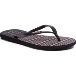 Japonki ROXY - ARJL100683 Blk. Czarne klapki damskie Roxy, bez wzorów, z tworzywa sztucznego, bez obcasa. Za 69,00 zł.