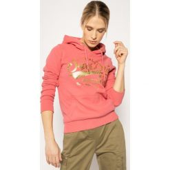 Bluza Superdry Ro Text Infill Entry Hood W2010070A. Różowe bluzy damskie Superdry, bez wzorów, z bawełny, bez rękawów, bez kaptura. W wyprzedaży za 239,00 zł.