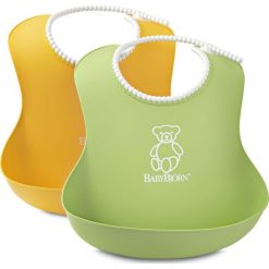 Śliniaki: BABYBJORN – 2 śliniaki – zielony / żółty