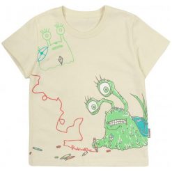 Garnamama T-Shirt Chłopięcy Snail 110, Beżowy. Brązowe t-shirty chłopięce marki Garnamama, z nadrukiem, z bawełny. Za 29,00 zł.
